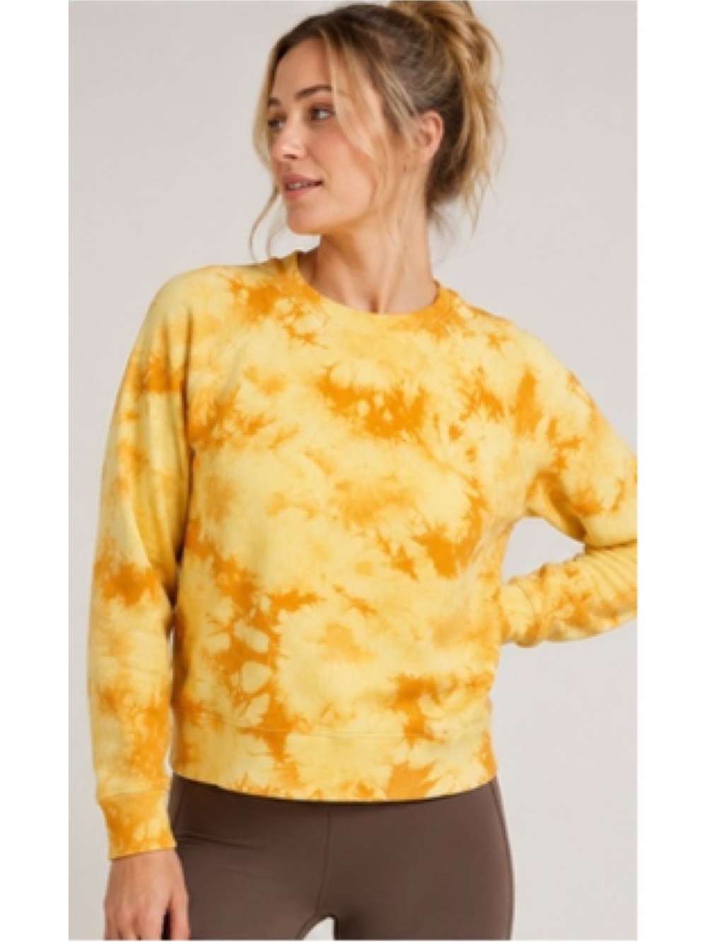 ATHLETA Sundown Tie Dye Crew Neck Sweatshirt